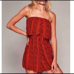 Free People Rosa Flirty Strapless Romper